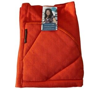 (2) Rachael Ray 2-in-1 Moppine Absorbent Kitchen Towel & Heat Resistant Orange